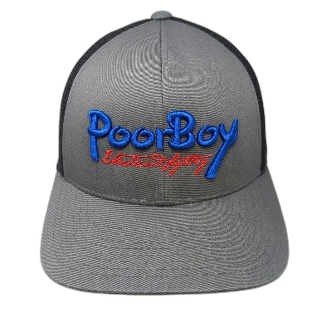 Pacific Headwear PoorBoy Electric Lighting Gray OSFM Mesh Snapback Trucker Hat